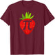 Funny strawberry Pi for Mathematics math teacher pi Day Men Women Kids T-Shirt - T-Shirt | Maroon