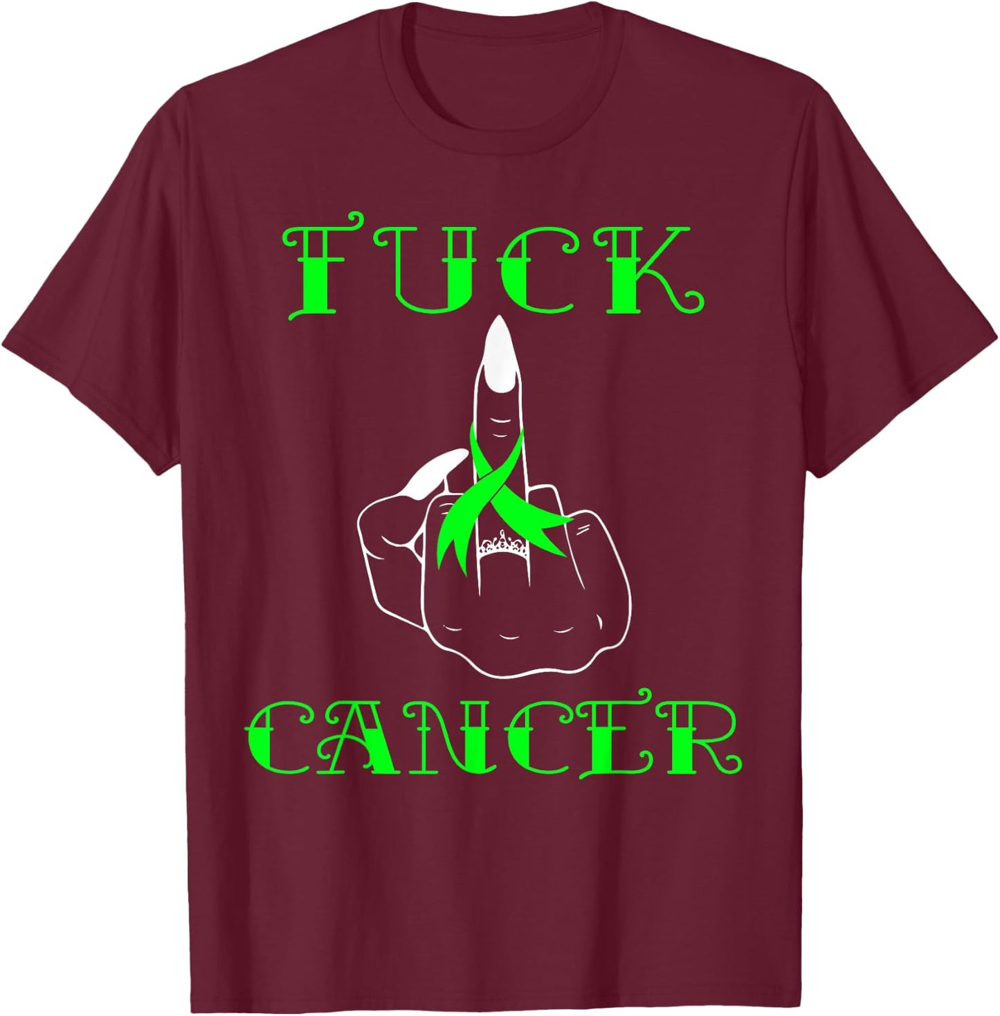 Fuck Cancer Tattoos Survivor Non-Hodgkin Lymphoma Cancer T-Shirt - T-Shirt | Maroon
