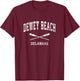 Dewey Beach Delaware Vintage Nautical Paddles Sports Oars T-Shirt - T-Shirt | Maroon