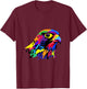 Pop Art Peregrine Falcon Hawk Falconry Bird Lover Birder T-Shirt - T-Shirt | Maroon