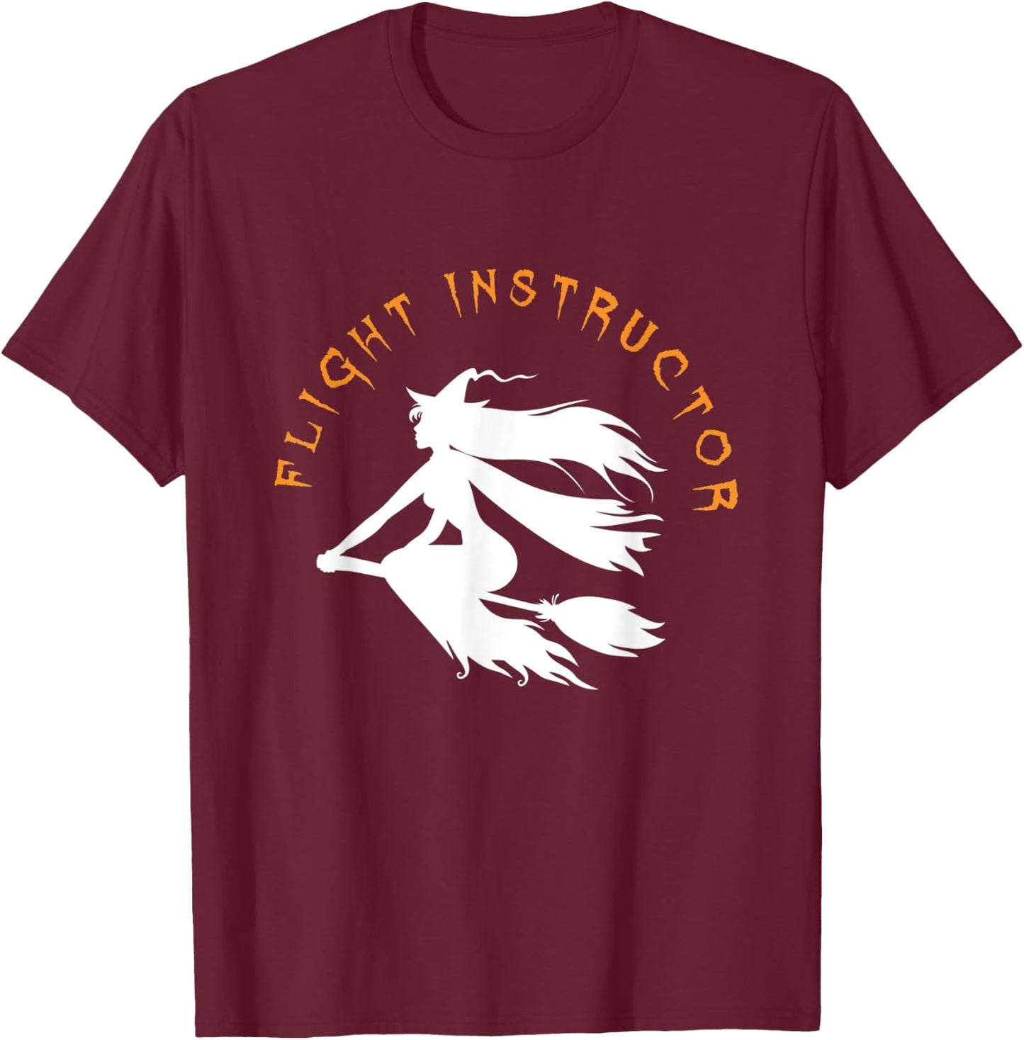 Flight Instructor Costume I Monster Witch Halloween Party T-Shirt - T-Shirt | Maroon