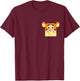 Disney Winnie The Pooh Tigger Small Block Character Pocket T-Shirt - T-Shirt | Maroon