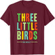Official Bob Marley Three Little Birds T-Shirt - T-Shirt | Maroon