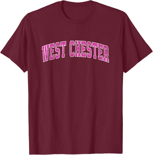 West Chester Pennsylvania PA Vintage Sports Design Pink Desi T-Shirt - T-Shirt | Maroon