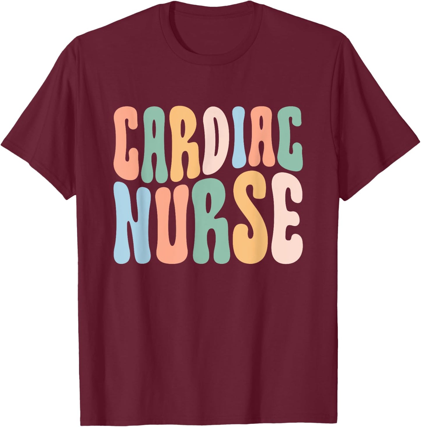 Cardiac Nurse Cardiovascular Nurse , Women's Nurse Themed, Black, Small, Short Sleeve, Classic Fit, -Adults T-Shirt - T-Shirt | Maroon