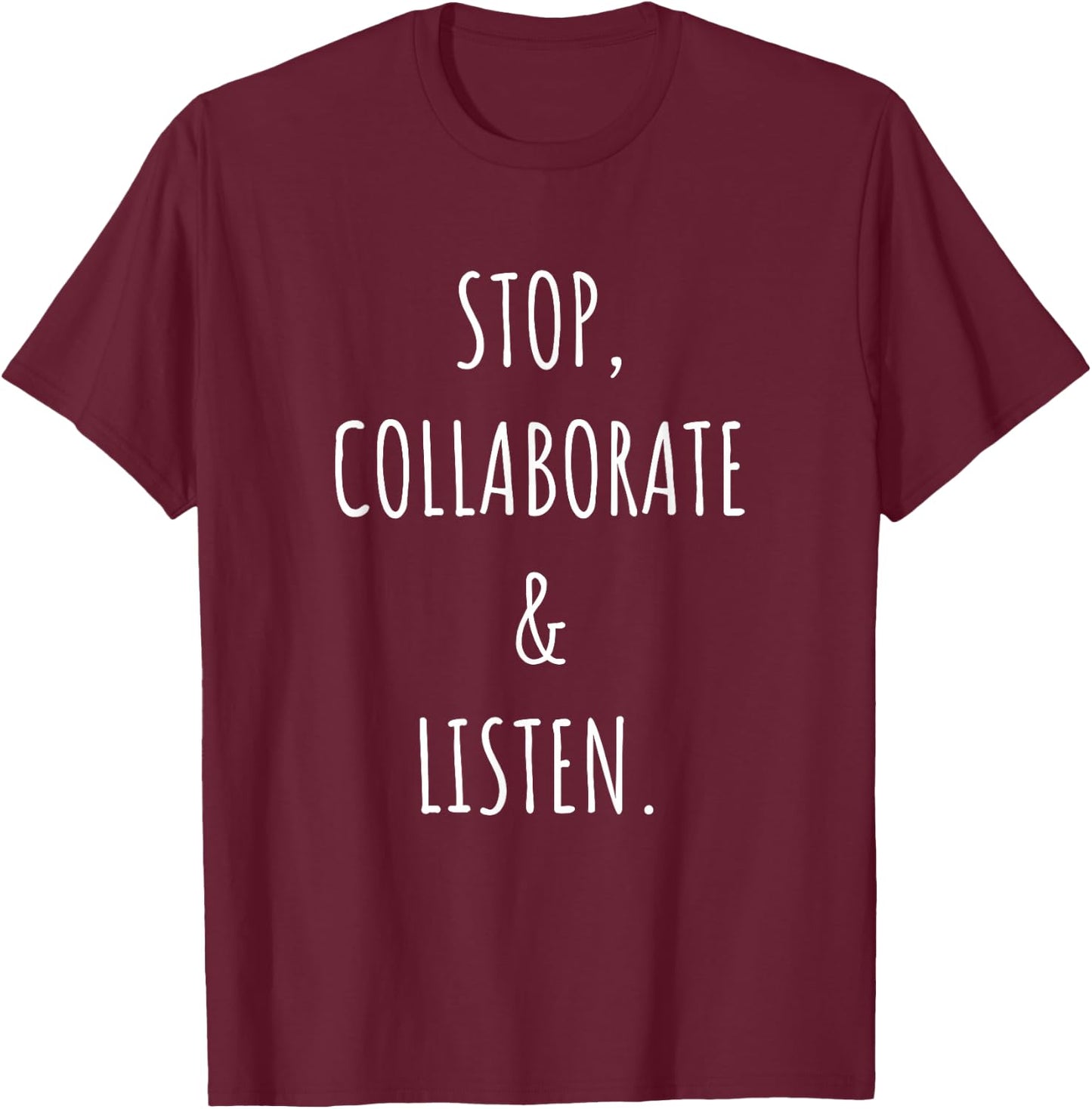 Stop, Collaborate and Listen Ice Ice Baby 90's Retro T-Shirt - T-Shirt | Maroon