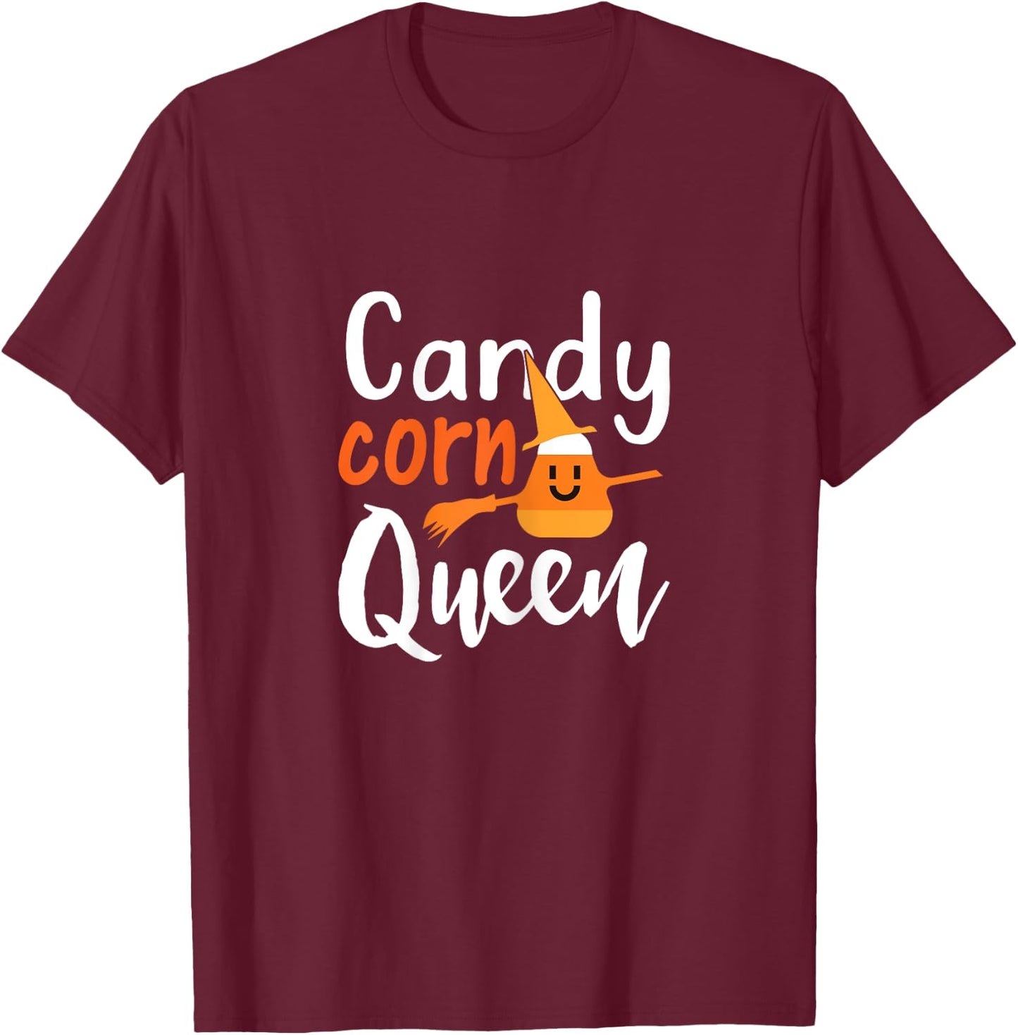 Candy Corn Queen - Funny Halloween Candycorn Gift T-Shirt - T-Shirt | Maroon