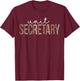 Leopard Unit Secretary Appreciation healthcare workers T-Shirt - T-Shirt | Maroon