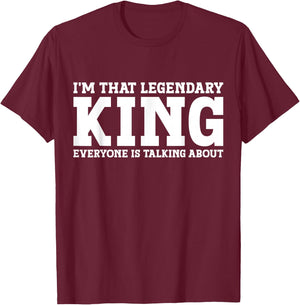 King Personal Name Funny King T-Shirt - T-Shirt | Maroon