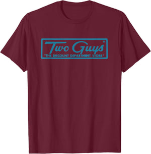 Two Guys Store Retro Vintage T-Shirt - T-Shirt | Maroon