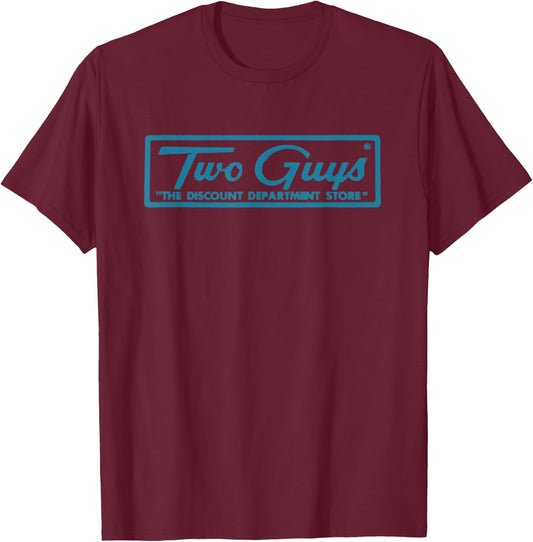 Two Guys Store Retro Vintage T-Shirt - T-Shirt | Maroon