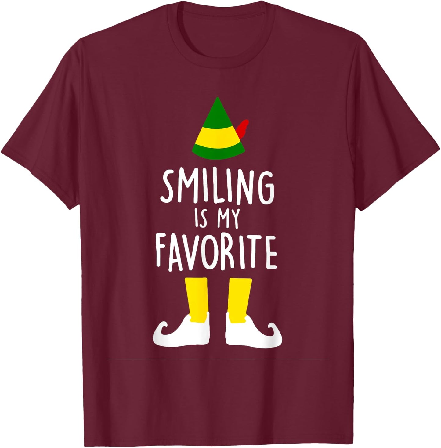 Smiling Is My Favorite T-Shirt - T-Shirt | Maroon