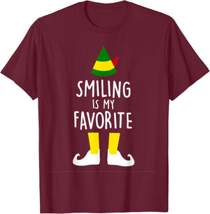 Smiling Is My Favorite T-Shirt - T-Shirt | Maroon