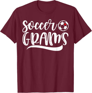 Funny Soccer Grams Soccer Lover Mother's Day T-Shirt - T-Shirt | Maroon