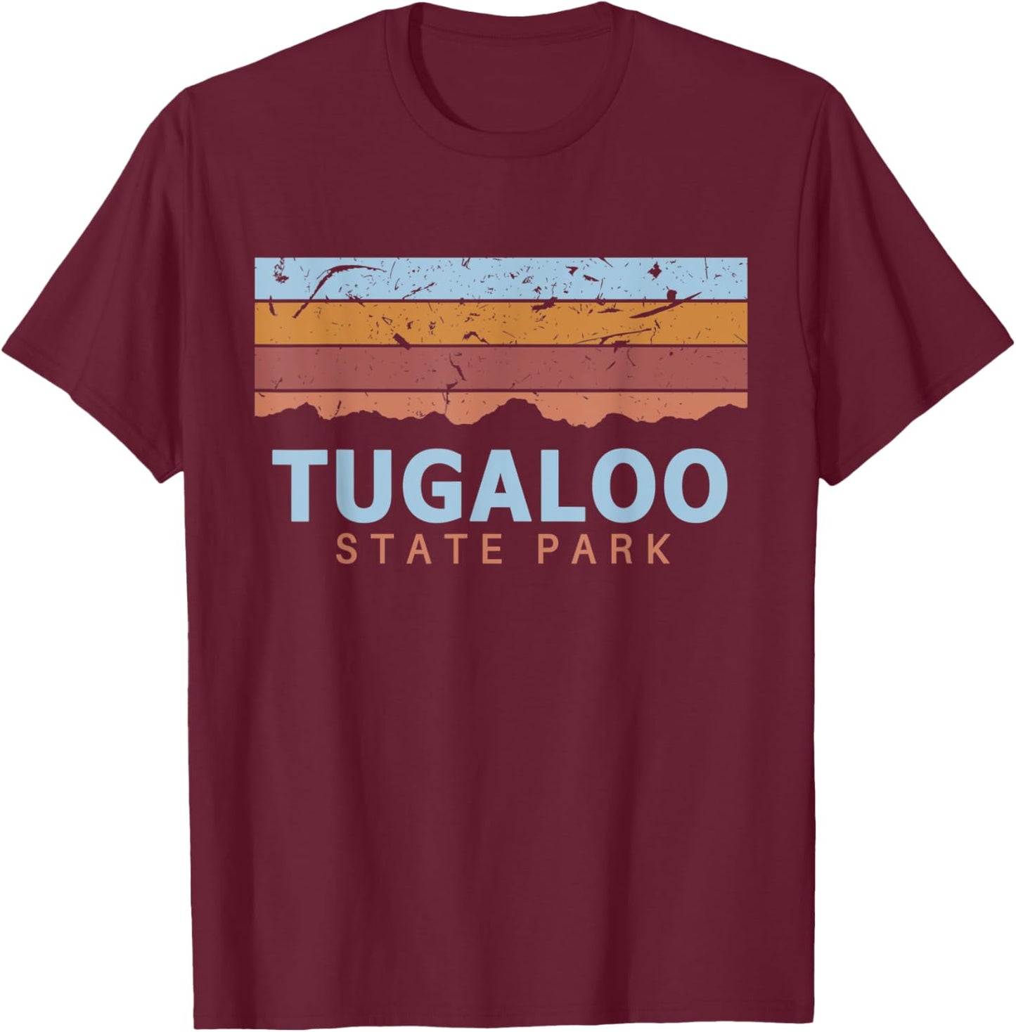 Tugaloo State Park Georgia Retro Cool T-Shirt - T-Shirt | Maroon