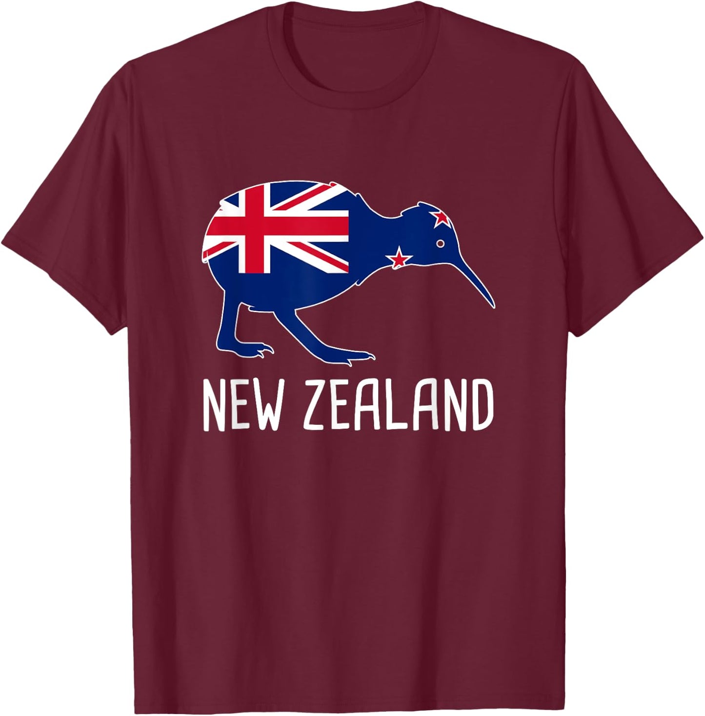 Kiwi Bird New Zealand T-Shirt - T-Shirt | Maroon