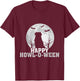 Happy Halloween Howl-o-ween Aussie Australian Shepherd T-Shirt - T-Shirt | Maroon