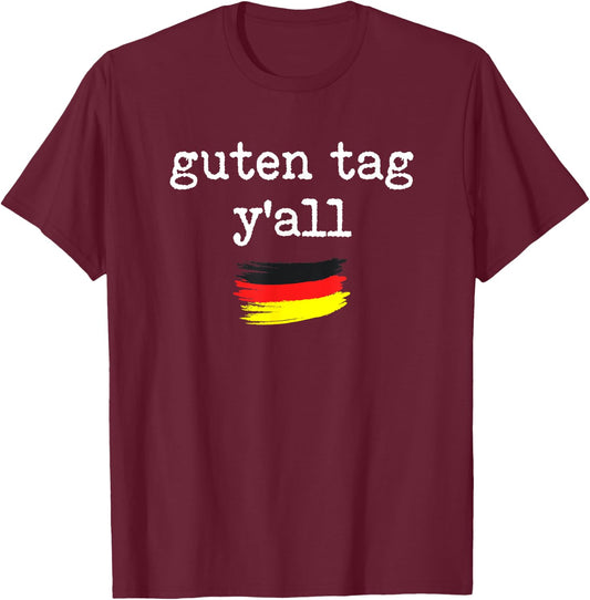 Oktoberfest Costume Ideas Funny Outfit Texas German Flag T-Shirt - T-Shirt | Maroon