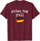 Oktoberfest Costume Ideas Funny Outfit Texas German Flag T-Shirt - T-Shirt | Maroon