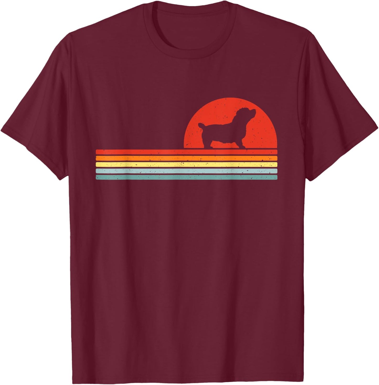 Glen of Imaal Terrier Retro T-Shirt - T-Shirt | Maroon