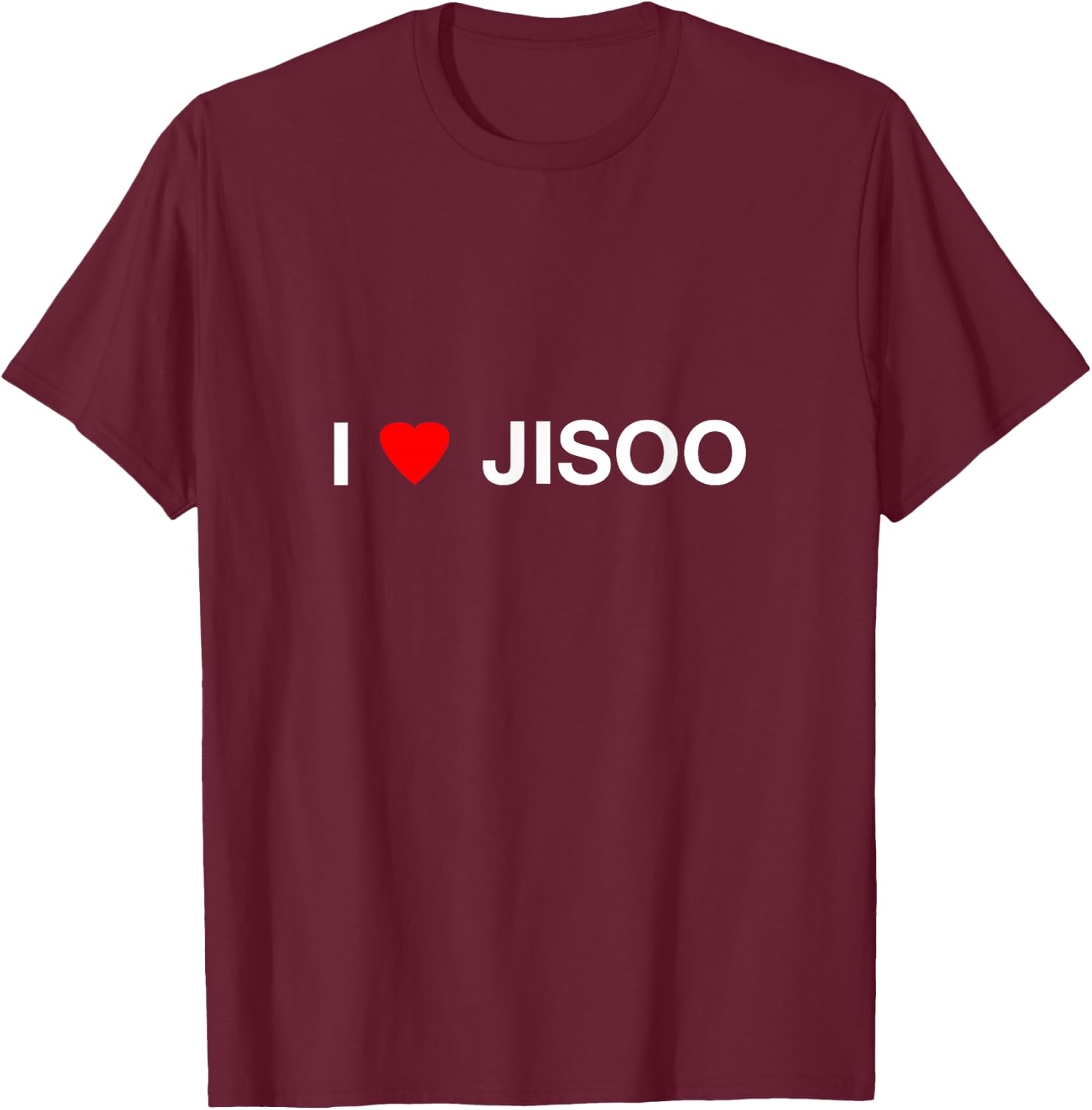 I Heart JISOO T-Shirt - T-Shirt | Maroon