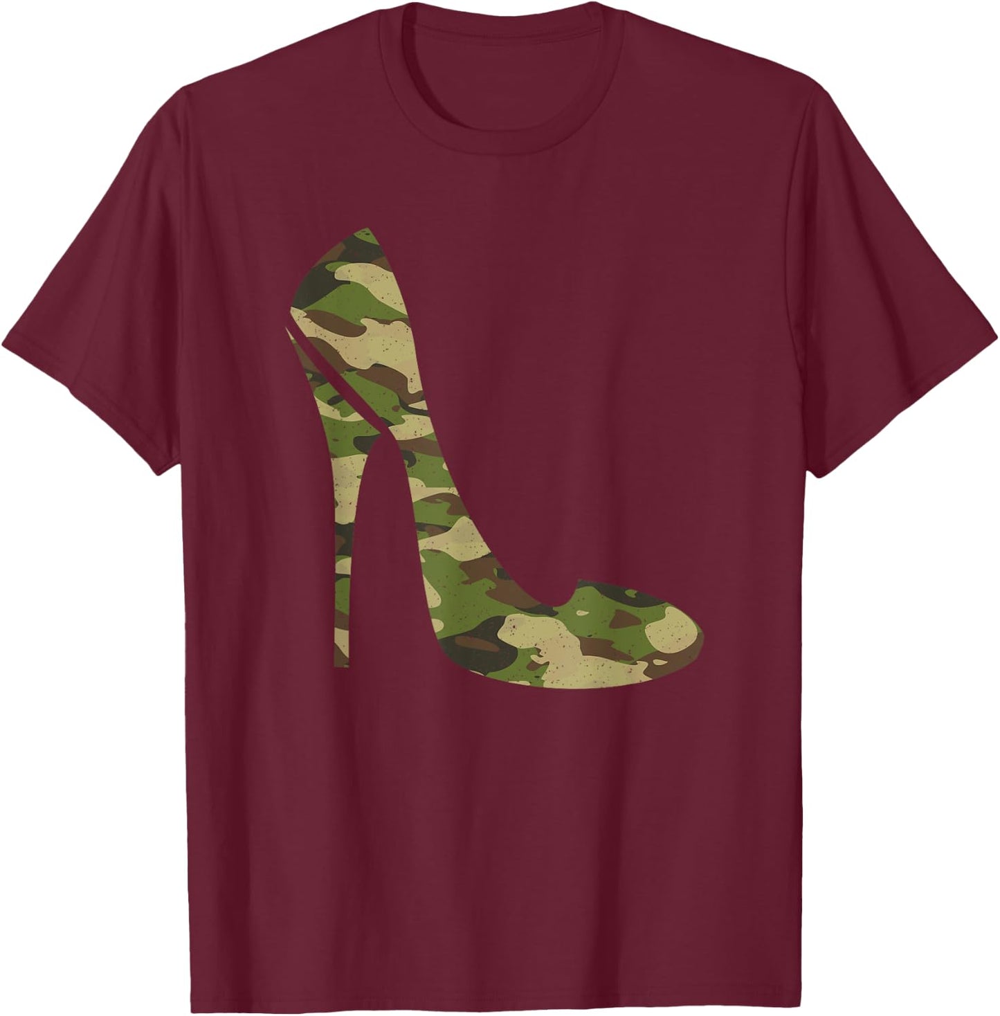 Cool Camouflage Art Girl Camo Clothes Costume Camo T-Shirt - T-Shirt | Maroon
