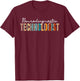 Neurodiagnostics Technologist Leopard Pattern Neuro Tech T-Shirt - T-Shirt | Maroon