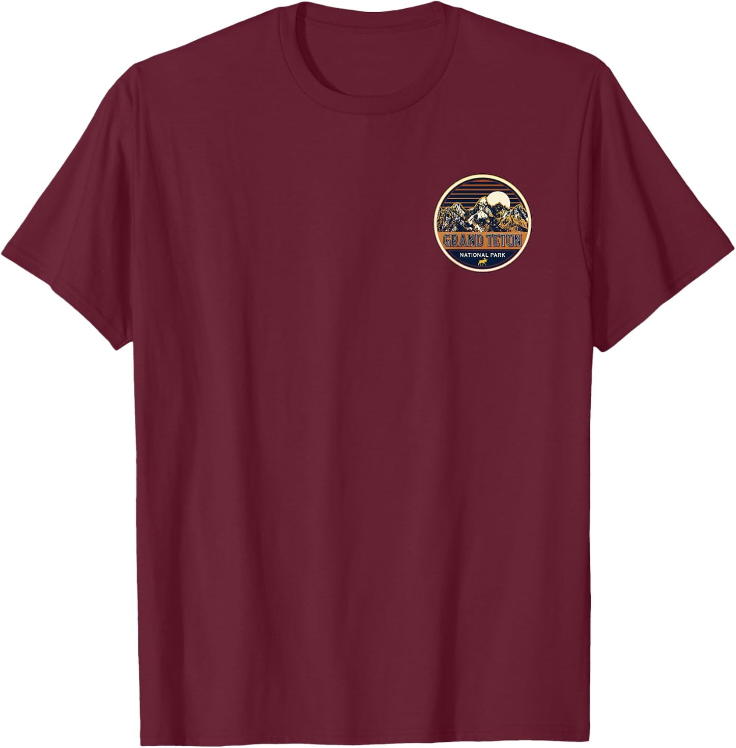 Grand Teton National Park Vintage T-Shirt - T-Shirt | Maroon