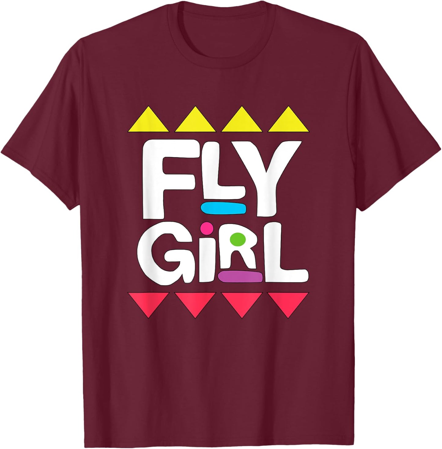 Fly Girl 80s Hip Hop Shirt for Woman 90s Old School B-Girl T-Shirt - T-Shirt | Maroon