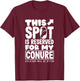 Sun Conure This Spot Is Reserved Funny Parrot T-Shirt - T-Shirt | Maroon