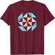 Barn Quilt Block Women's Quilting Half Square Triangle T-Shirt - T-Shirt | Maroon