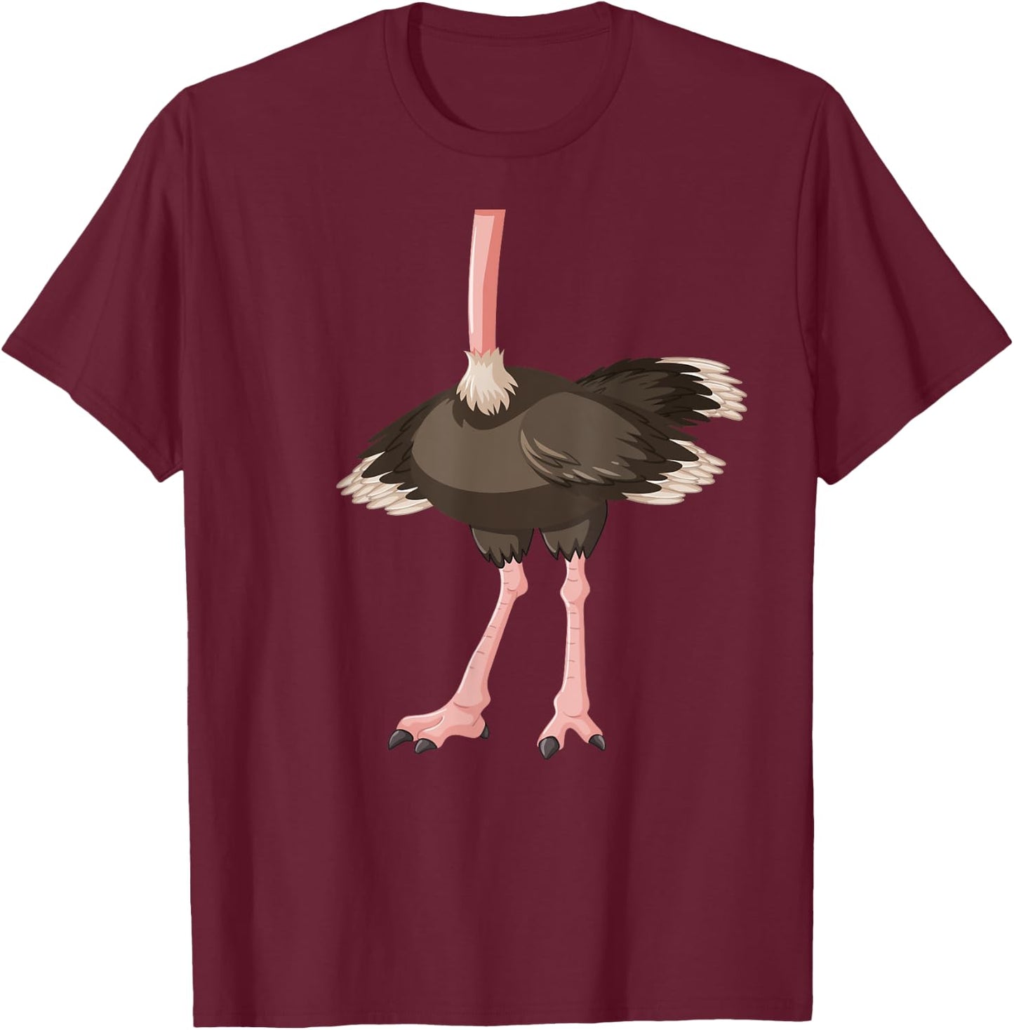 Ostrich Costume Cute Boys Girls Flightless Bird T-Shirt - T-Shirt | Maroon
