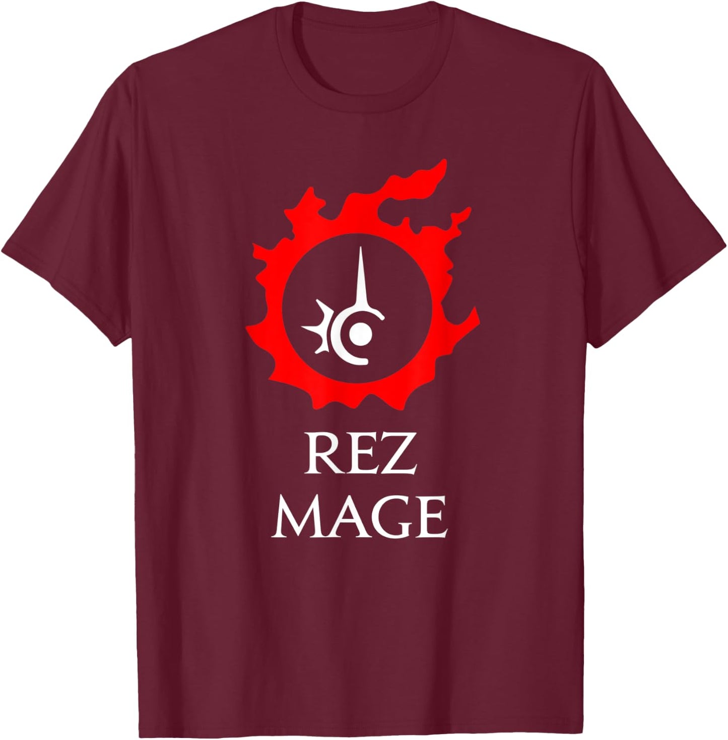 Red Mage Funny meme for MMORPG gamers - RDM Rez Mage T-Shirt - T-Shirt | Maroon