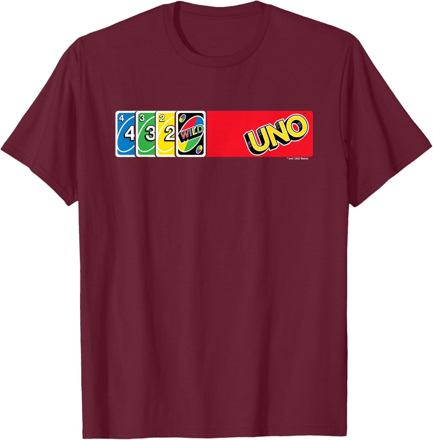 UNO - Card Spread T-Shirt - T-Shirt | Maroon