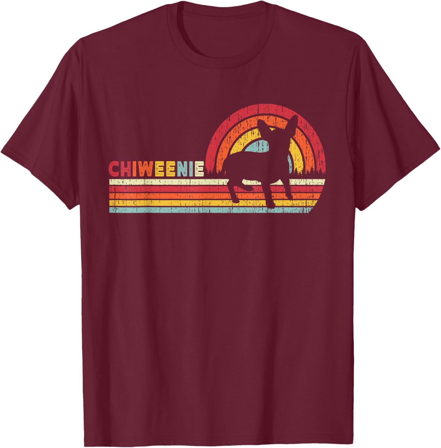 Vintage Chiweenie Dog Lovers Owner Funny Chiweenie T-Shirt - T-Shirt | Maroon
