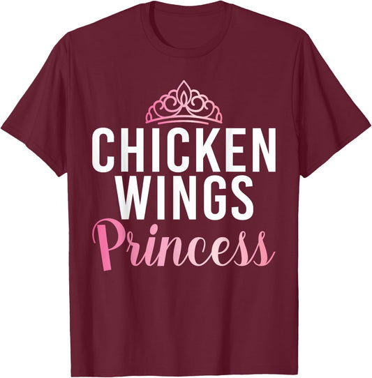 Chicken Wings Princess T-Shirt - T-Shirt | Maroon
