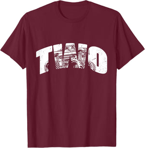 Kids 2 Year Old Shirt 2nd Birthday Monster Truck Boys Girls Kid T-Shirt - T-Shirt | Maroon