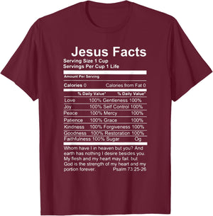 Jesus Facts Religious Studies Catholicism T-Shirt - T-Shirt | Maroon