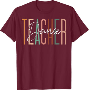 Back To School Vintage Retro Dance Cute Women Teachers & Kids - Black - Small T-Shirt - T-Shirt | Maroon