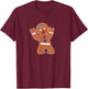 Gingerbread Man funny Metal Christmas T-Shirt - T-Shirt | Maroon