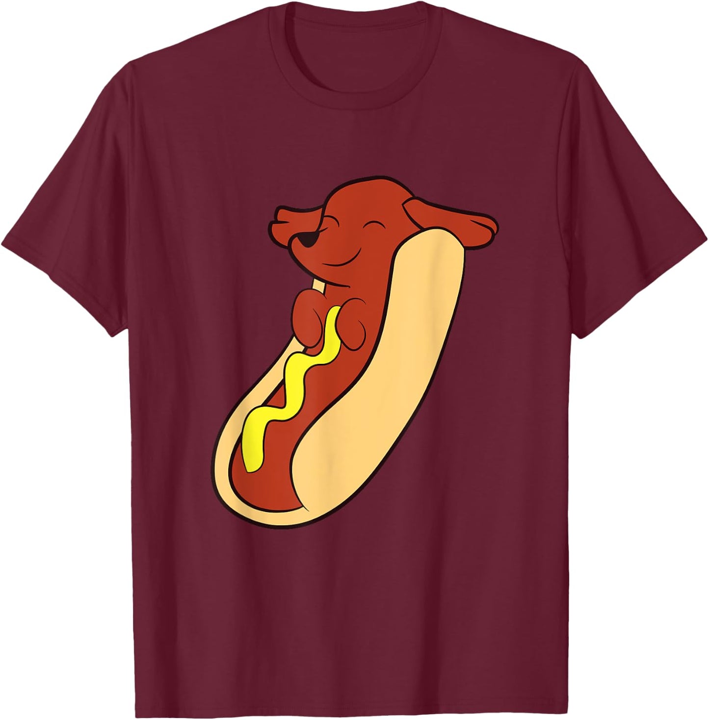 Hotdog Lover Hotdog Dachshund Hot Dog Women Girls Kids T-Shirt - T-Shirt | Maroon