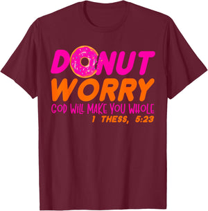 God will make you whole funny men women Jesus doughnut donut T-Shirt - T-Shirt | Maroon