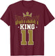 Birthday King 11 Bday Party Celebration 11th Royal Theme T-Shirt - T-Shirt | Maroon