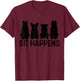 Sit Happens Dog Training Trainer Funny Dog T-Shirt - T-Shirt | Maroon