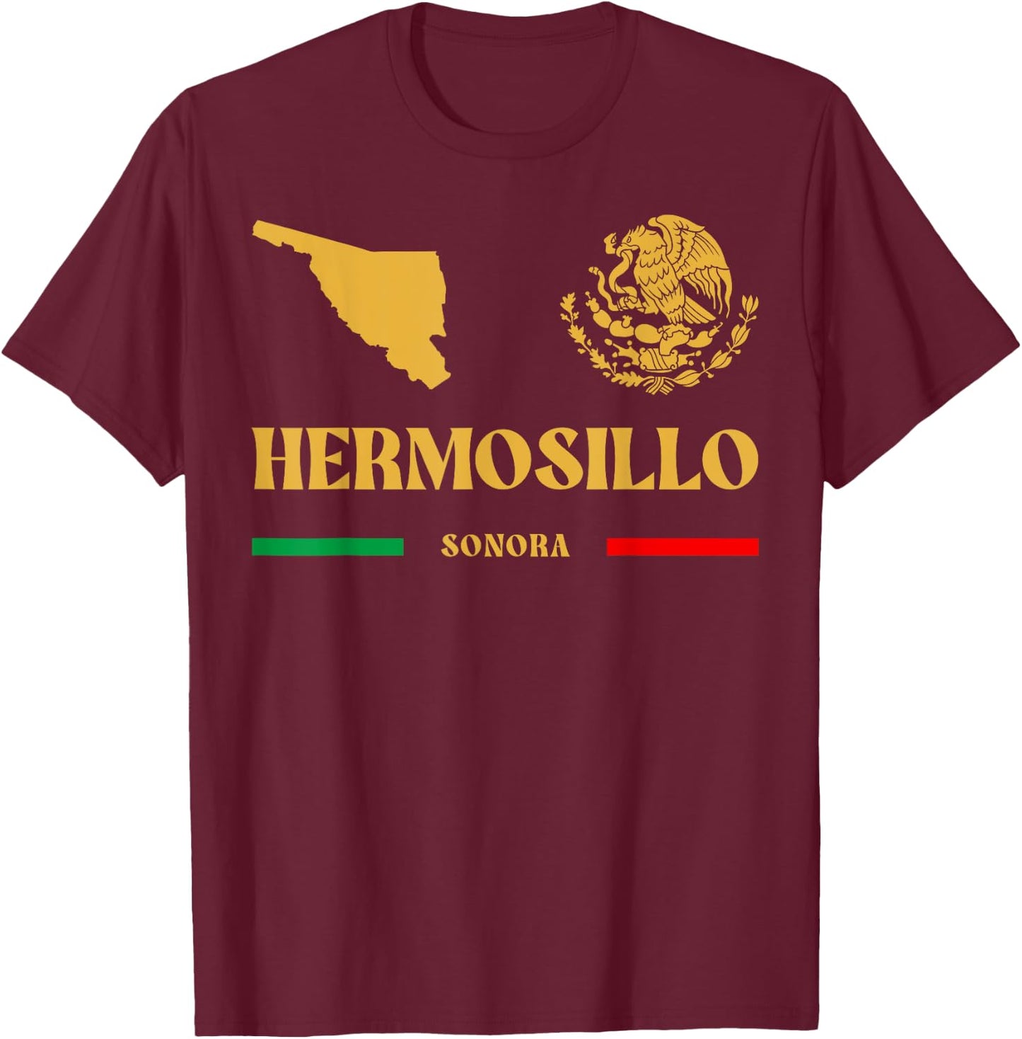 Hermosillo Emblem, Hermosillo Sonora, Hermosillo T-Shirt - T-Shirt | Maroon