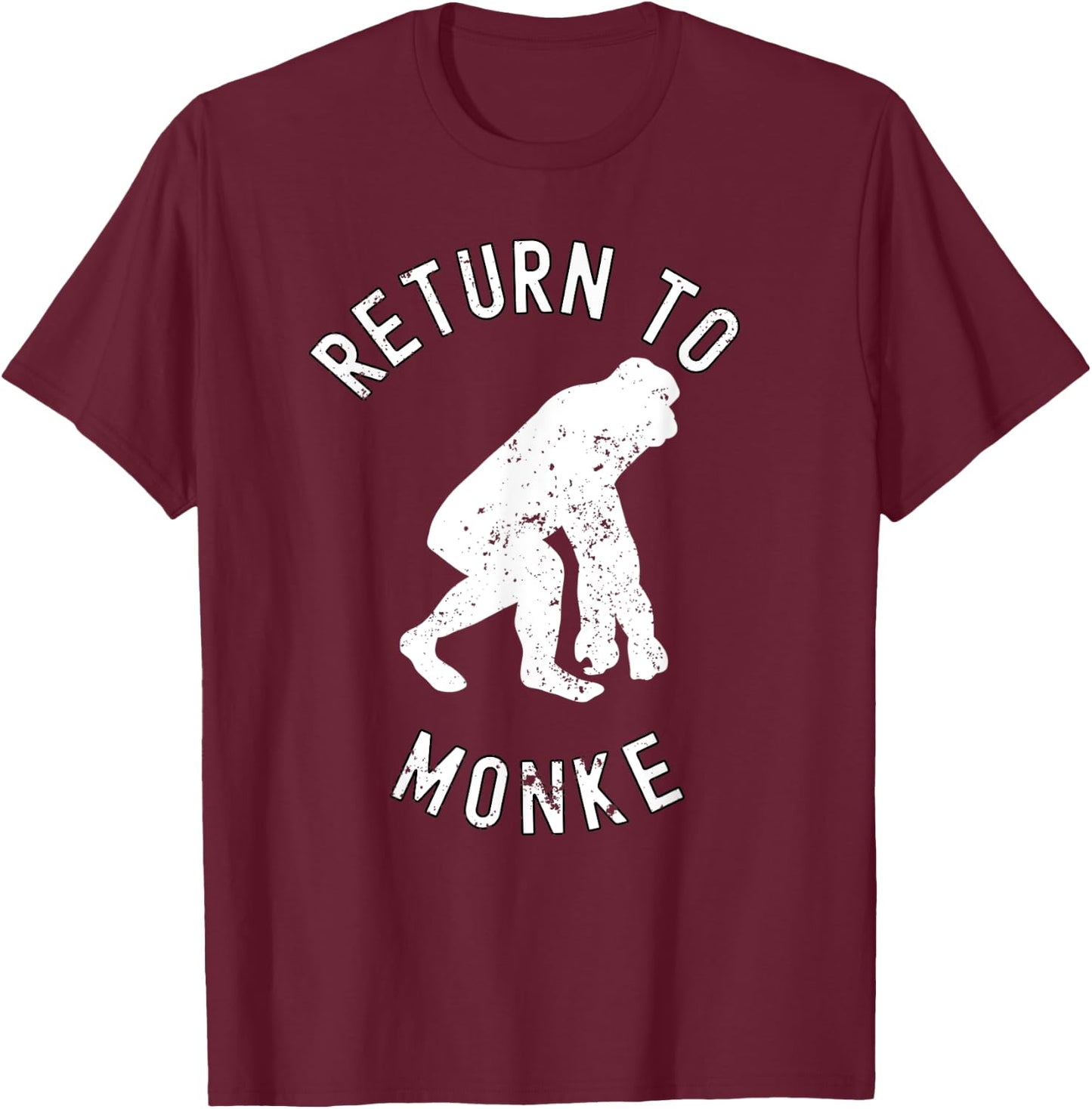 Return To Monke Meme T-Shirt - T-Shirt | Maroon