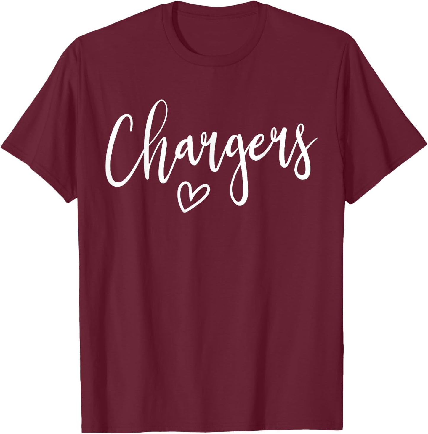 Chargers School Chargers Sports Team Women's Chargers T-Shirt - T-Shirt | Maroon