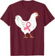 Chicken Breast Cancer Awareness Pink Ribbon Cancer Survivor T-Shirt - T-Shirt | Maroon