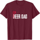 Cheer Dad Beer Dad Cheerleading Father Father's Day T-Shirt - T-Shirt | Maroon