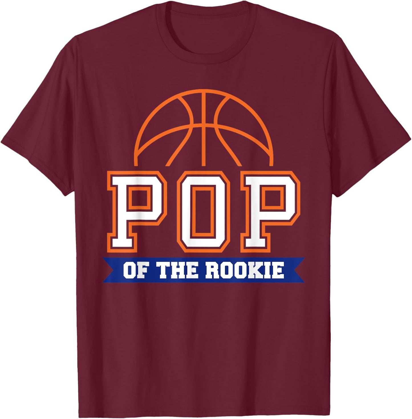POP of Rookie 1st Birthday Basketball Theme Matching Party T-Shirt - T-Shirt | Maroon